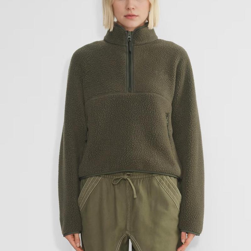Cozy Teddy Half-Zip Sweatshirt