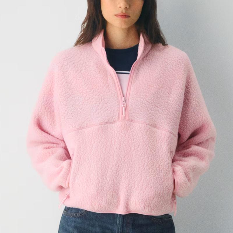 Cozy Teddy Half-Zip Sweatshirt