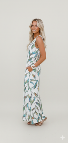 WIHOLL Beach Vacation Maxi Sundress with Pockets