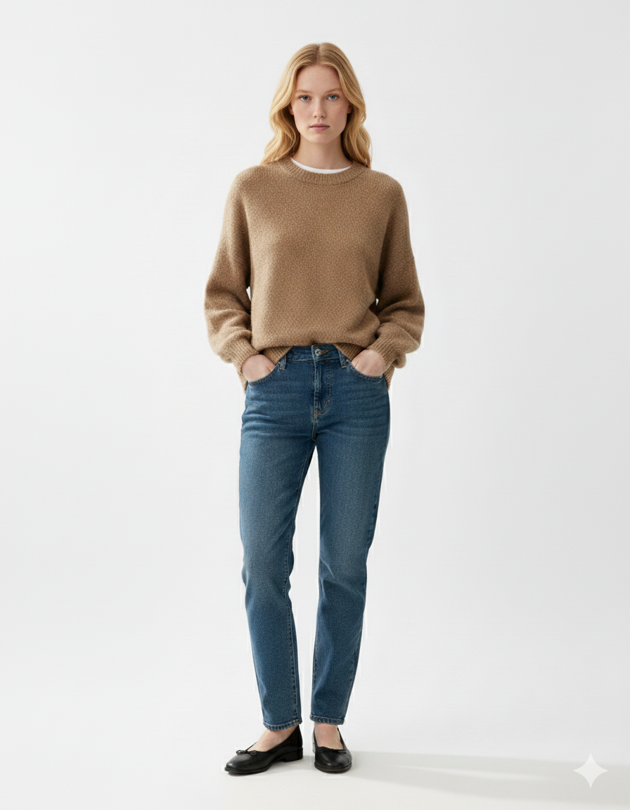 Oversized Split Sweater – Long Sleeve