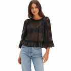 LACE FLARE SLEEVE TOP
