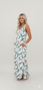 WIHOLL Beach Vacation Maxi Sundress with Pockets