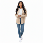 Knit Button-Down Shirt Jacket