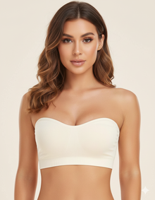 Lusait Strapless Bandeau Bra - Non-Slip Silicone & Wireless Tube Top