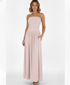 Strapless Blush Maxi Dress
