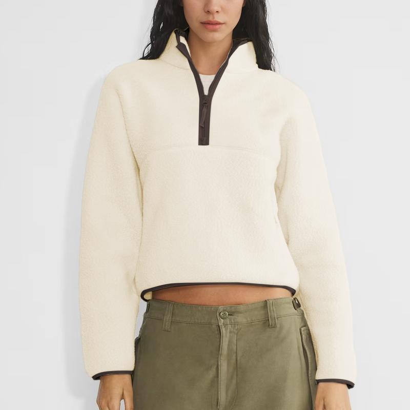 Cozy Teddy Half-Zip Sweatshirt